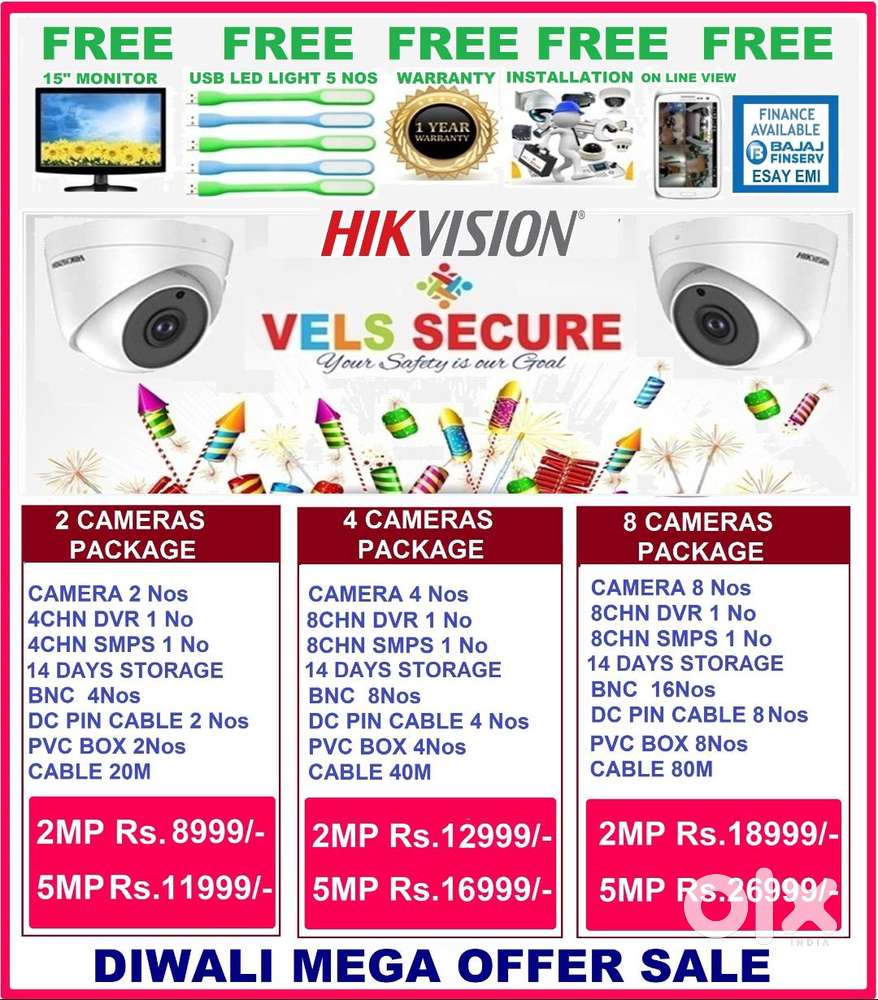 DIWALI MEGA DISCOUNT SALE   HIKVISION CCTV CAMERA 2MP   DAY