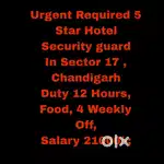 5 Star Hotel Security Guard Job Sector 17, Chandigarh
