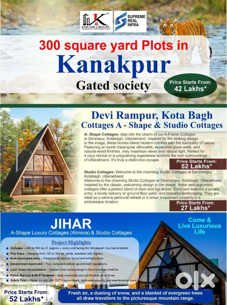 Fully furnished Cottages