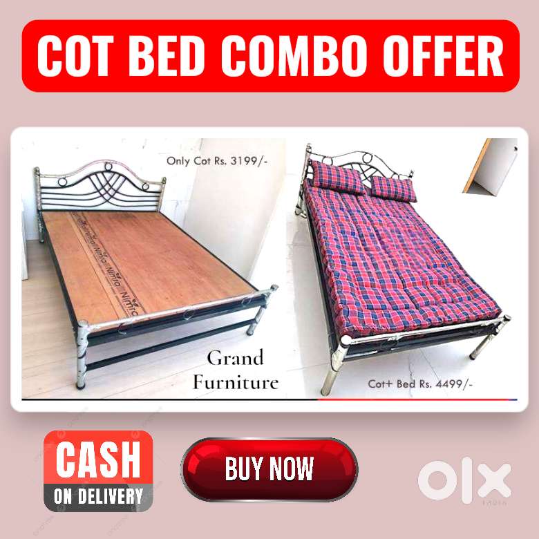 # Cot , Steel cot , Bed , Single , Double , Queen Fancy Bed New jJJER