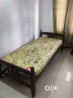 Single cot(Mahagony) with 2 bed