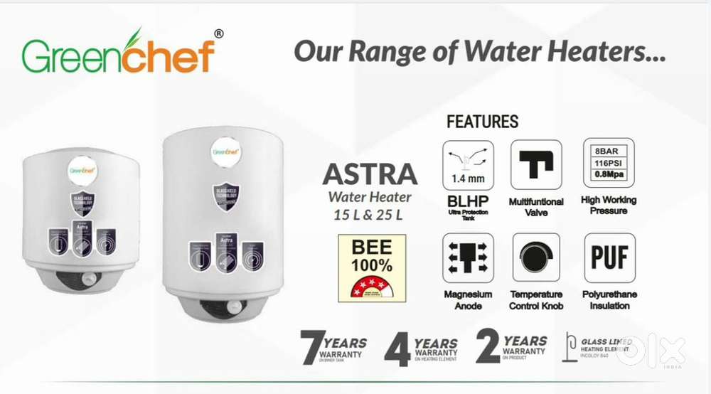 Free Installation Brand New Greenchef 25 Litres Geyser 7Years Warranty
