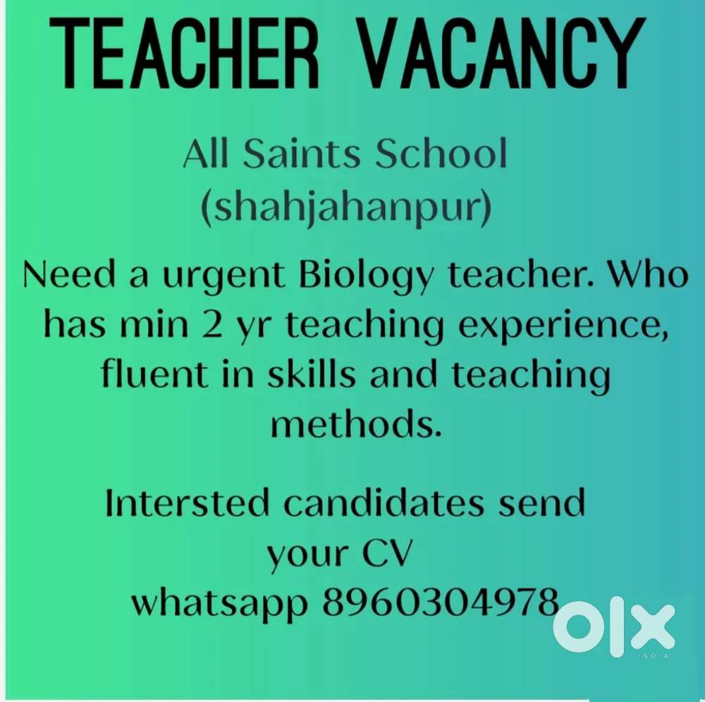 Teacher vacancy