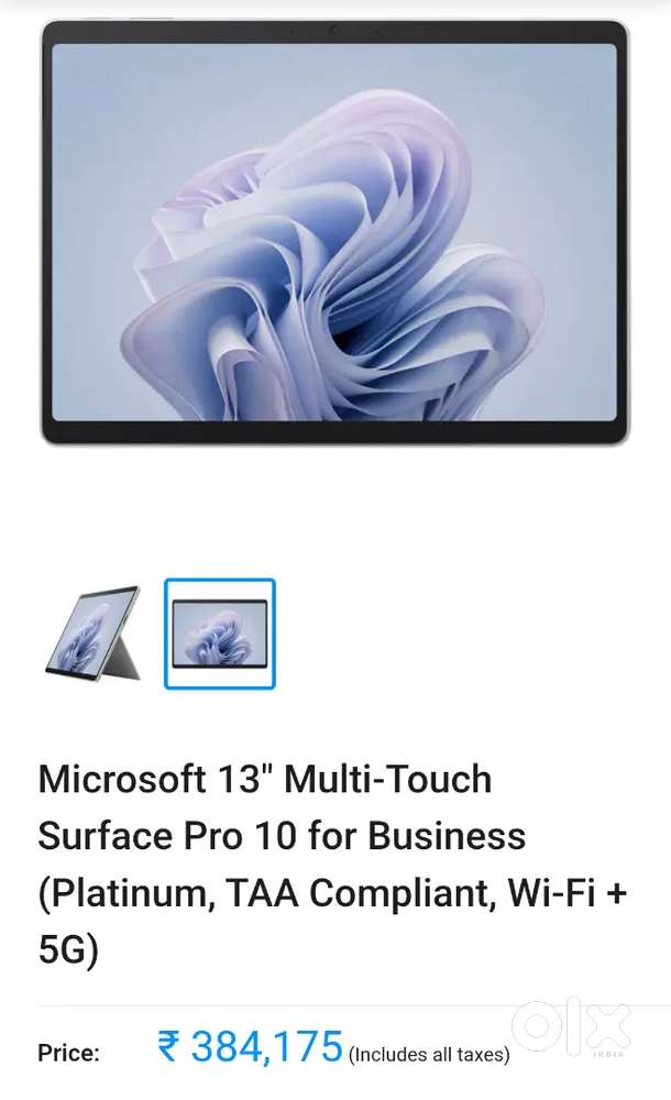 Microsoft Surface Pro 10 5G Cellular Intel Ultra 7