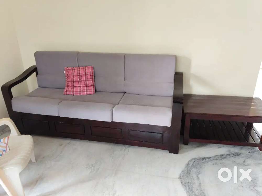1 three siter1single siter sofa 1 dining with six siter  with teakwood