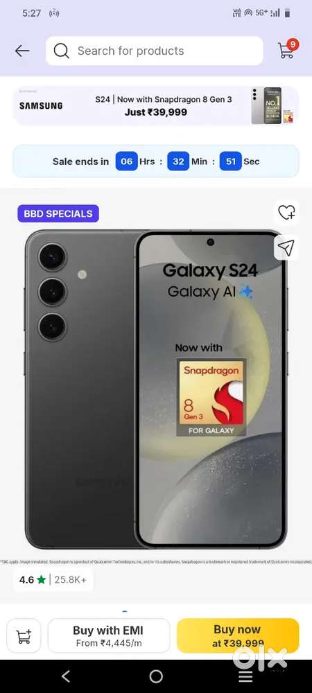Samsung S24 sealed Box piece 128GB