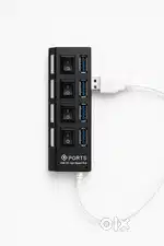 USB 3.0 High Speed Hub with 4 Ports with 4 LED Lights (Full Working)