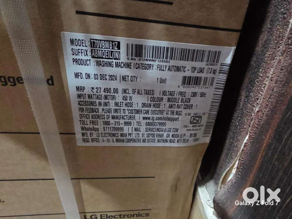 Brand new LG washing machine 7kg load