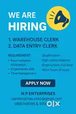 Female staff for billing and data entry