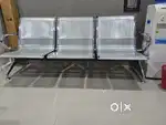 Stainless Steel 3 Seater Bench     2 BENCHES SET
