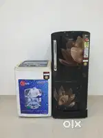 #0555 samsung flower plus base model fridge & lg washing machine