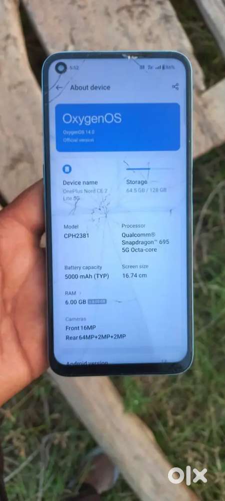One Plus Nord CE 2 LiTe 5G 6GB RAM 128GB Storage