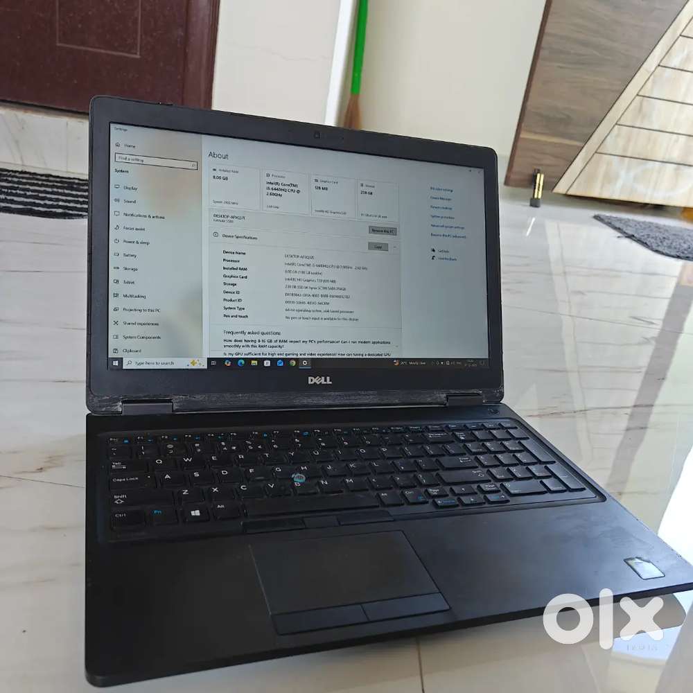 Dell Laptop  i5 (8Gb Ram + 255/6 Storage+ graphics card 128)