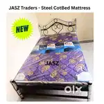 Steel cot bed mattress sales- Combo offer available