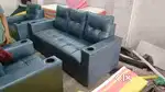 NEW DARK BLUE COLOUR CUP HOLDER FIX PILLOW MODEL SOFA SET PREMIUM QUAL