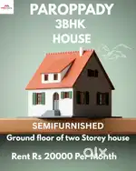 Paroppady 2Bhk House Unfurnished. Rent 20k