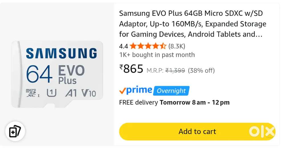 SAMSUNG EVO PLUS 64 GB MEMORY CARD