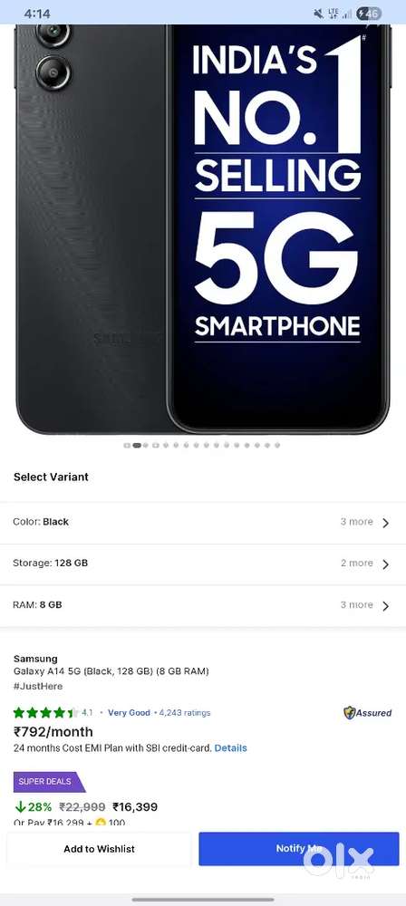 Samsung a14 5g  6month only orgent sell