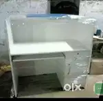White and dark brown reception table