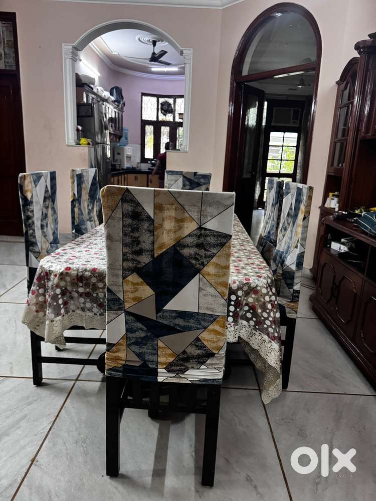 6 Chair Sangwan Wood Dining Table