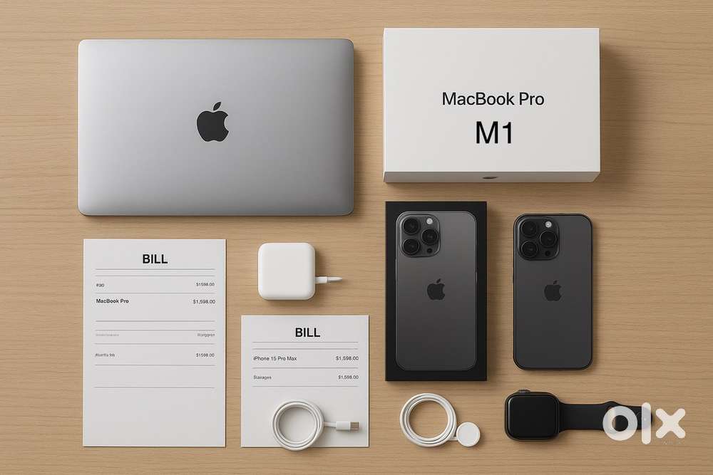 (MacBook pro m1 13inch)( iPhone 15 pro Max)(Apple watch series7(45mm))