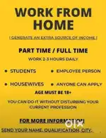 Online work from home,(3 person needs)