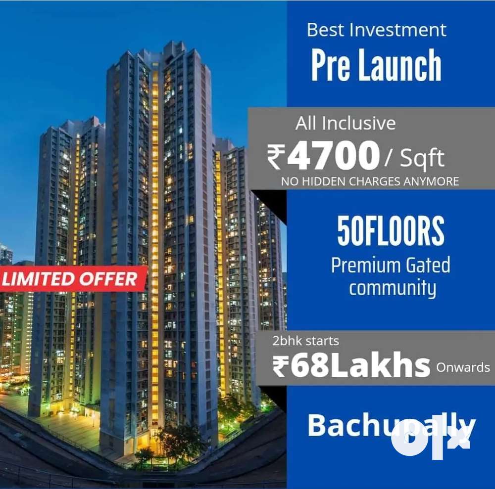 2bhk & 3bhk new launch flats for @bachupally