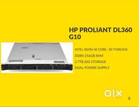 HP SERVER DL360 G10 GOLD 6138 X 2, 256GB DDR4  RAM, 3TB SAST