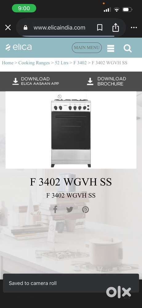 Elica cooking range