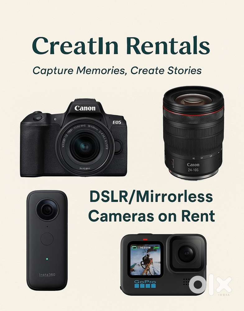 DSLR/mirrorless camera + insta 360 on Rent  Mumbai