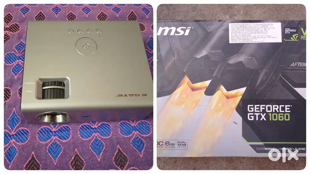 MSI Geforce GTX 1060 6GB Graphics card and LED Projector