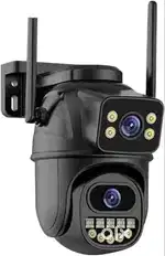 WiFi PTZ IP Camera 6MP 4K CCTV Camera Dual Lens, 4x Digital Zoom, AI