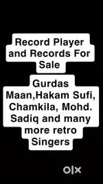 Two Record Players and Records For Sale