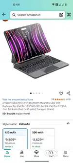 Amazon basic ipad pro and air keyboard case 500 mah