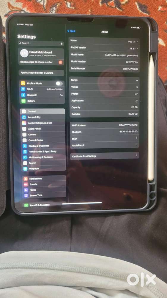 IPad pro M2 (128GB - Wifi only) + Apple Pencil GEN 2