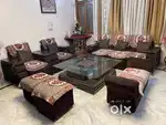 Premium Sofa Set with Glass Center Table – Excellent Condition