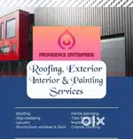 Roof shade, Aluminium door window, Tiles, Granite installation service