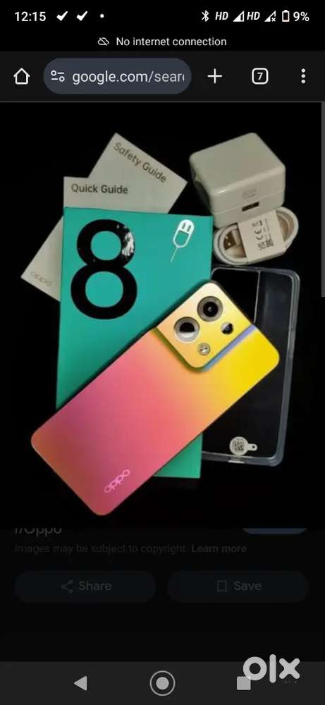 OPPO Reno 8 5G (8 128) good condition zero dent on screen and body