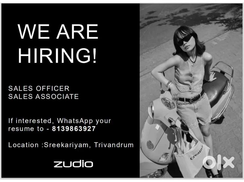 JOB VACANCIES @ZUDIO SREEKARYAM