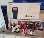 Sony PS5 Disk Edition 5 Games 1 Controller with Charging Dock