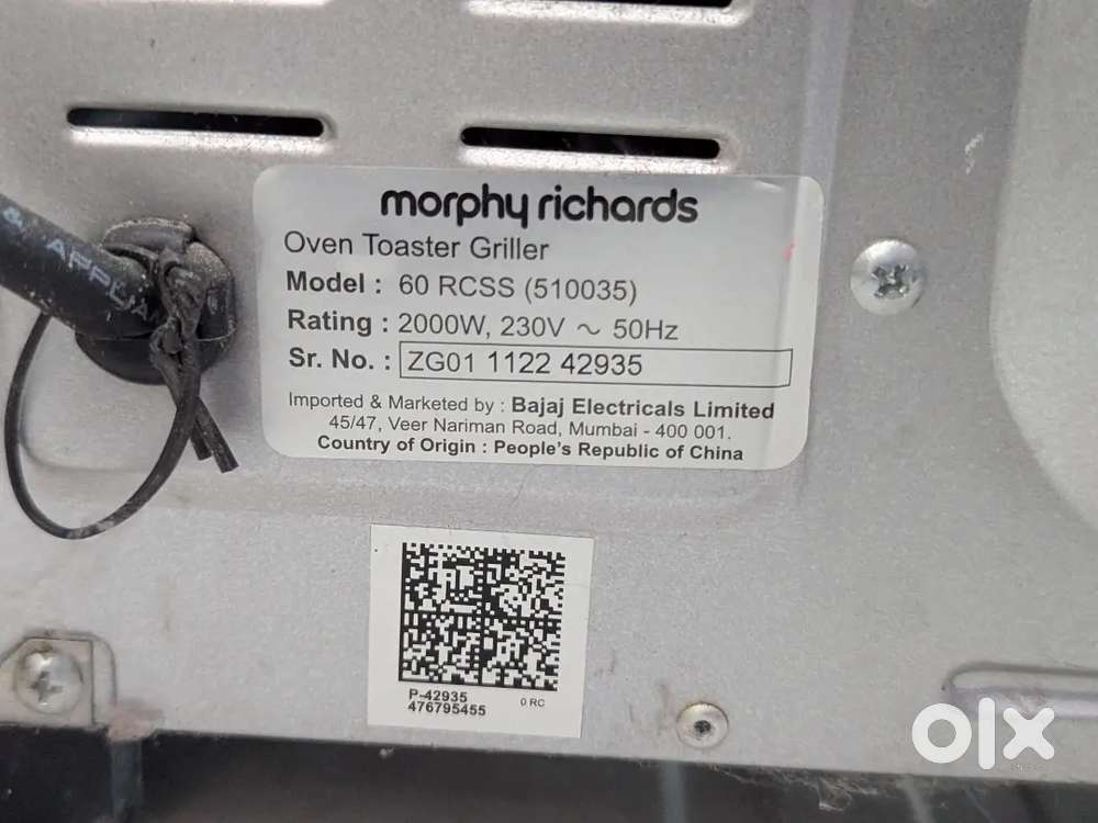 Morphy Richards OTG 60ltrs