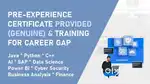 Pre Experience Certificate (Genuine) Provided with Training