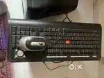 Monitor with cpu, keyboard and mouse