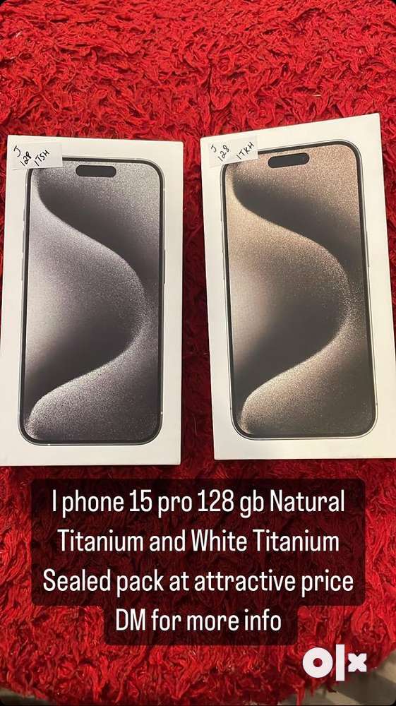 Iphone 15 pro 128 gb Natural and White Titanium sealed Box