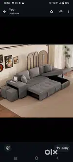 6 seater corner sofa come bed with storage space