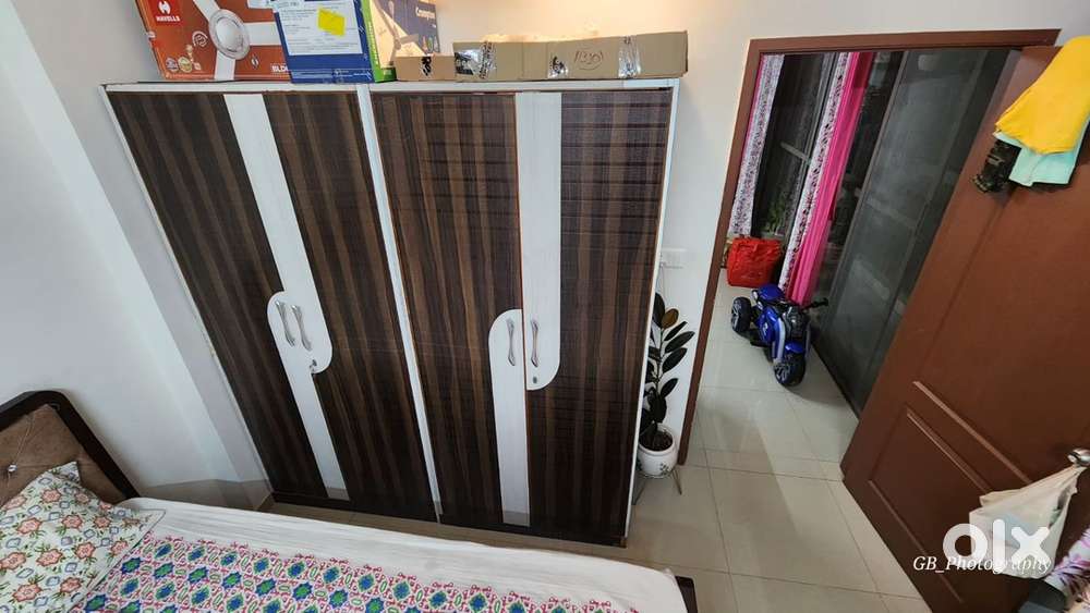 Wardrobe, Mandir, Tv unit, shoe rack, sofa with center table