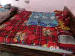 6 feet by 6 feet bed and mattress 15 inch