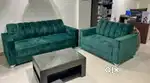 Many modern sofa features space saving design compact size wall huggi