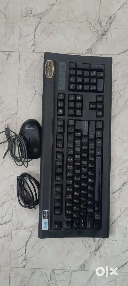 TVS Wired Keyboard + Logitech Wired Mouse – Perfect Combo