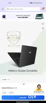 MSI laptop i5, 11th gen